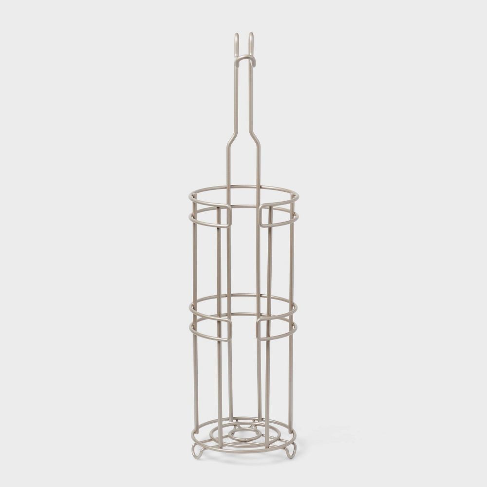 Запас на 4 рулона Плюс Отдельно стоящий держатель для туалетной бумаги Серебристый - Threshold 2990₽