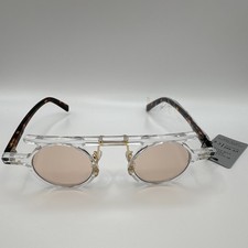 Women  s Round Sunglasses Clear Plastic Frame Pink Tinted Lenses Tortoise Temples