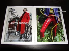 SAINT LAURENT 2-Page PRINT AD Winter 2020 FREJA BEHA ERICHSEN in tight pants