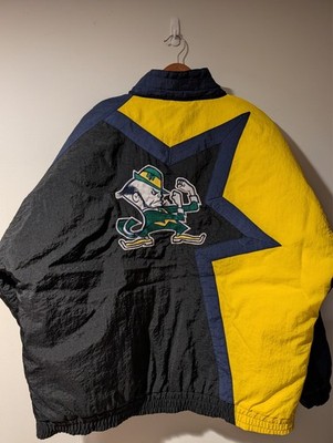 Vintage 90s Notre Dame Fighting Irish APEX ONE Heavyweight Puffer Jacket Mens XL
