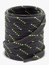 Shoemate Flat 5/16" Shoe Laces for Sneakers and Athletic Shoes Dark Gray/Green