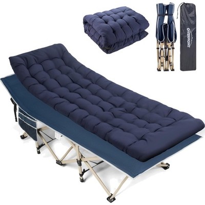 Campingbett Klappbett Feldbett mit Matratze Tragbares Bett 190x71cm