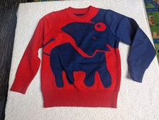 Baby 3 Years Red Elephant Sweater Jumper