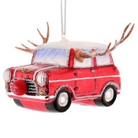 Gift Company [W0526] HäNger Auto Rudolf, Rot, 11,8X8X11Cm