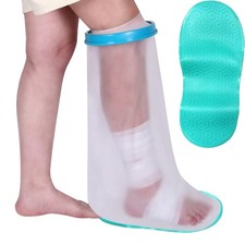 100 Waterproof Cast Shower Cover Leg Cast Cover with Non-Slip Bottom for Sho...