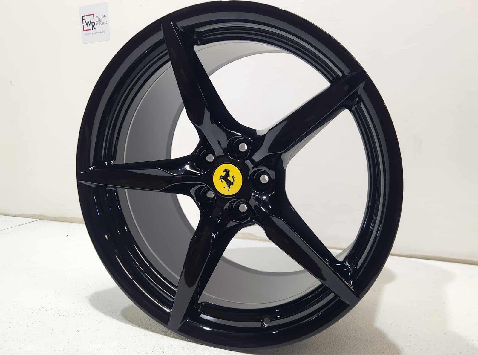 20” Ferrari F8 488 Black Wheels Tributo Genuine Original Factory OEM GTB 458