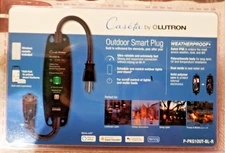 Lutron Caseta Weatherproof Outdoor Smart Plug + Romote on/off 15A P-PKG1OUT-BL-R