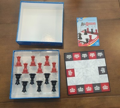 All Queens Chess COMPLETE Thinkfun 2014 Logic Strategy Puzzle Challenges