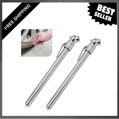 2 Pcs Tire Pressure Gauge, Portable Stainless Steel Barometer, Car Truck SUV