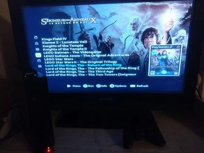 PlayStation 2 (PS2) prête à l'emploi avec plus de 300 Jeux dont 35 à 90 sur Ps2  - Photo 1/4