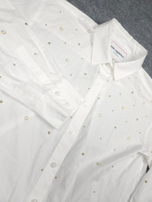 Camicia Karl Lagerfeld Paris con bottoni taglia M bianca edizione limitata borchiata nuova senza etichette