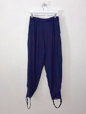Vintage 1940s Women's Navy Insulated Gabardine Ski Pants Side Zipper Pockets 28  