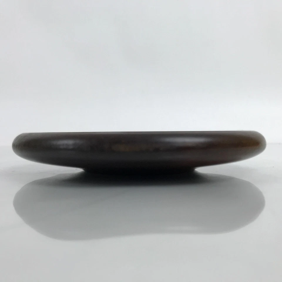 Platillo japonés de madera con laca cepillada de colección Chataku posavasos marrón L336 Foto 3 de 4