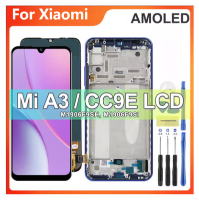 For Xiaomi Mi A3 / Mi CC9E OLED LCD Display Touch Screen Digitizer