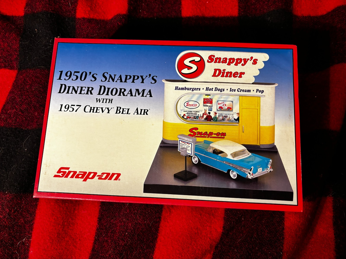 1950's Snappy's Diner Diorama with 1957… Snap-on 1950s Snappy's Diner Diorama With 1957 Chevy Bel Air. for