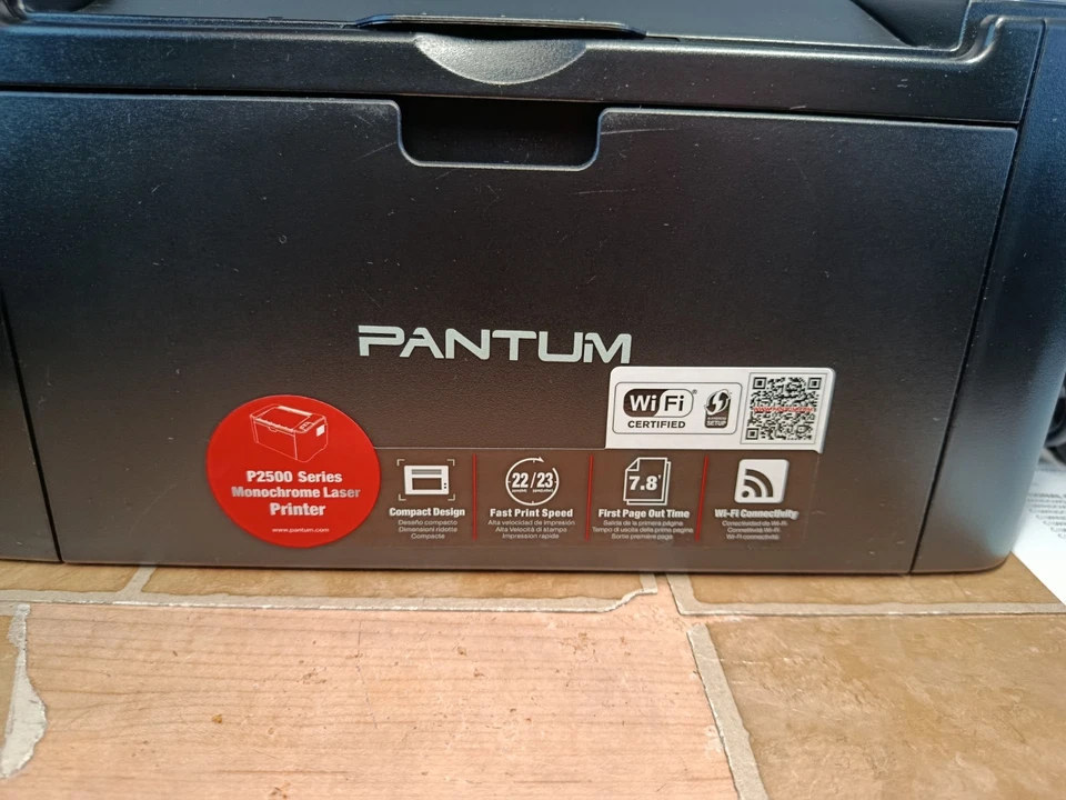 Pantum P2502W Wireless Laser Printer 239 Pages ! 41% Toner Tested EUC - Image 3 of 4