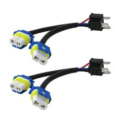 2X Conversion Wire 9003 H4 TO 9005 9006 Two Harness Head Light Adapter Plug P...