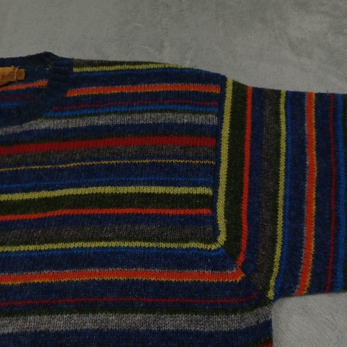 Vintage J Crew Sweater Mens XL Blue Striped Oarsman Wool Pullover Preppy Knit - Picture 3 of 7
