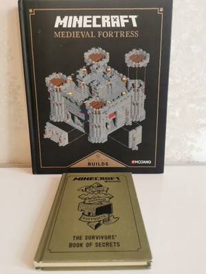 Minecraft Book Bundle x2 Medieval Fortress & Survivors' Book Of Secrets Books