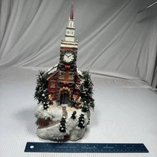 Fiber Optic Town Hall Christmas Village Holiday Decoration