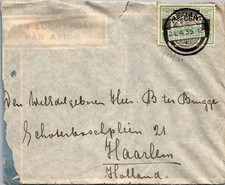 GOLDPATH: Netherlands cover 1935 airmail CV926_P30