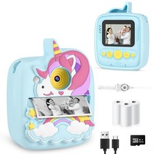Kids Camera Instant Print, Christmas Birthday Gifts for Kids Age 3-8, 48MP 1...