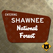 Illinois Entering Shawnee National Forest highway road sign 15x10 Harrisburg