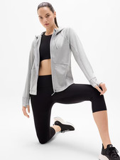 Athleta - Unstoppable Fleece Lined Full Zip Jacket Sz L Grey