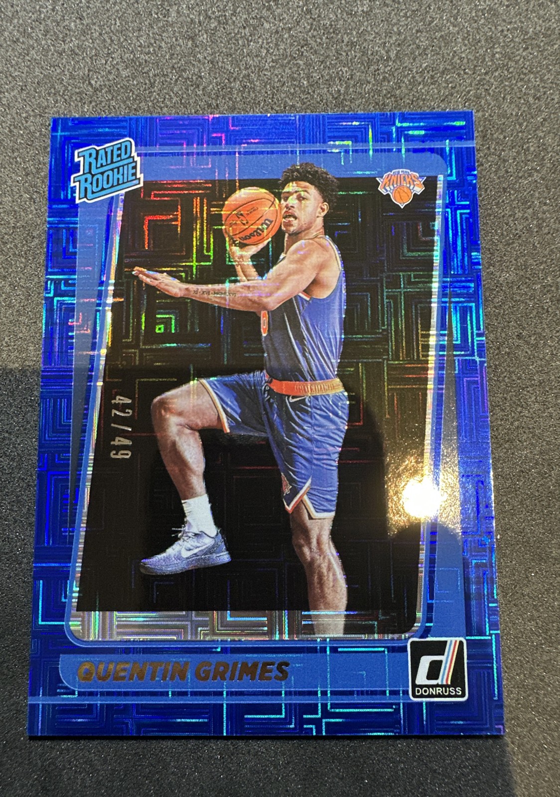 2021-22 Panini Donruss - Rated Rookie Quentin Grimes #216 Choice Blue /49 (RC)