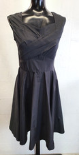 NWT Maggie Tang Black A-line Sleeveless Retro Style Dress Size M