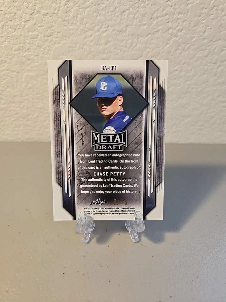 2021 Leaf Metal Draft Chase Petty Auto /15 Purple Wave XRC - Image 2 of 2