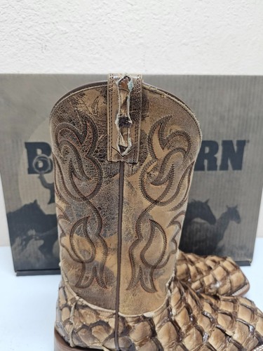 Cody James Exotic Pirarucu Western Boot Brown Men's Size 8.5D (BBME404) - Picture 16 of 24