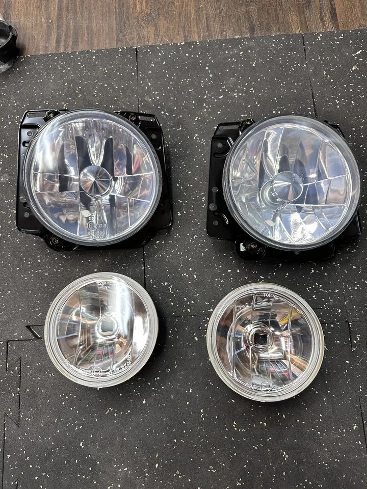 Volkswagen Golf Rabbit Cabriolet Mk1 Mk2 Euro Headlights High Beam Set Brand New - Image 2 of 4