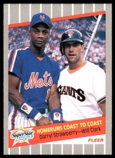 Homeruns Coast to Coast (Darryl Strawberry / Will Clark) 1989 Fleer #632