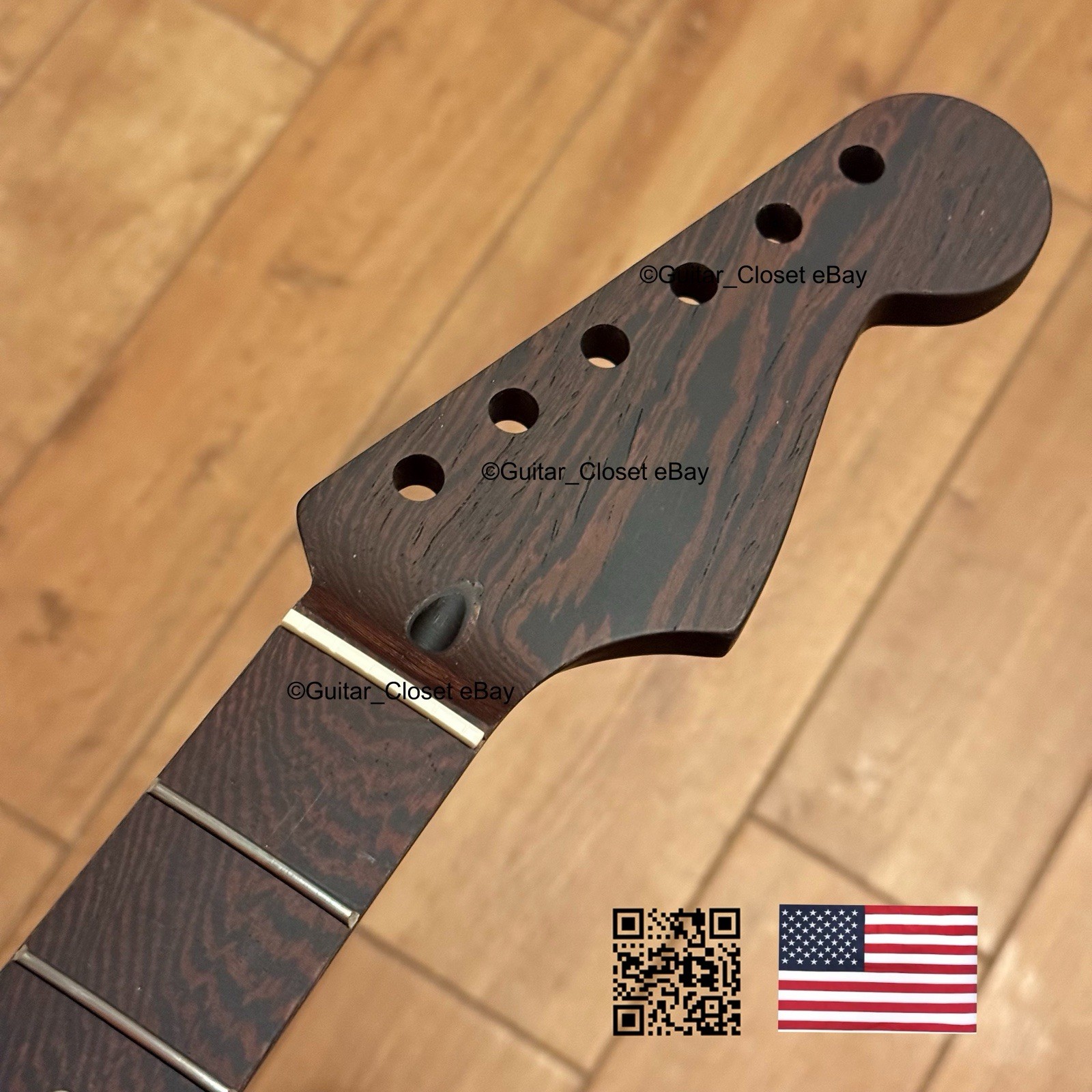 Wenge Strat Stainless Frets Guitar Neck Nitro Satin Fits Warmoth & Fender WSE