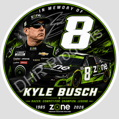 Kyle Busch Number 8 Tribute Commemorative Vinyl Sticker/Decal NASCAR 04