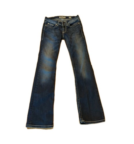 BKE Buckle Stella Jeans Damen 25L Blau Stretch Low Rise Boot Cut