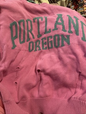 Portland Oregon Size Large Sweater Pink Women Juniors
