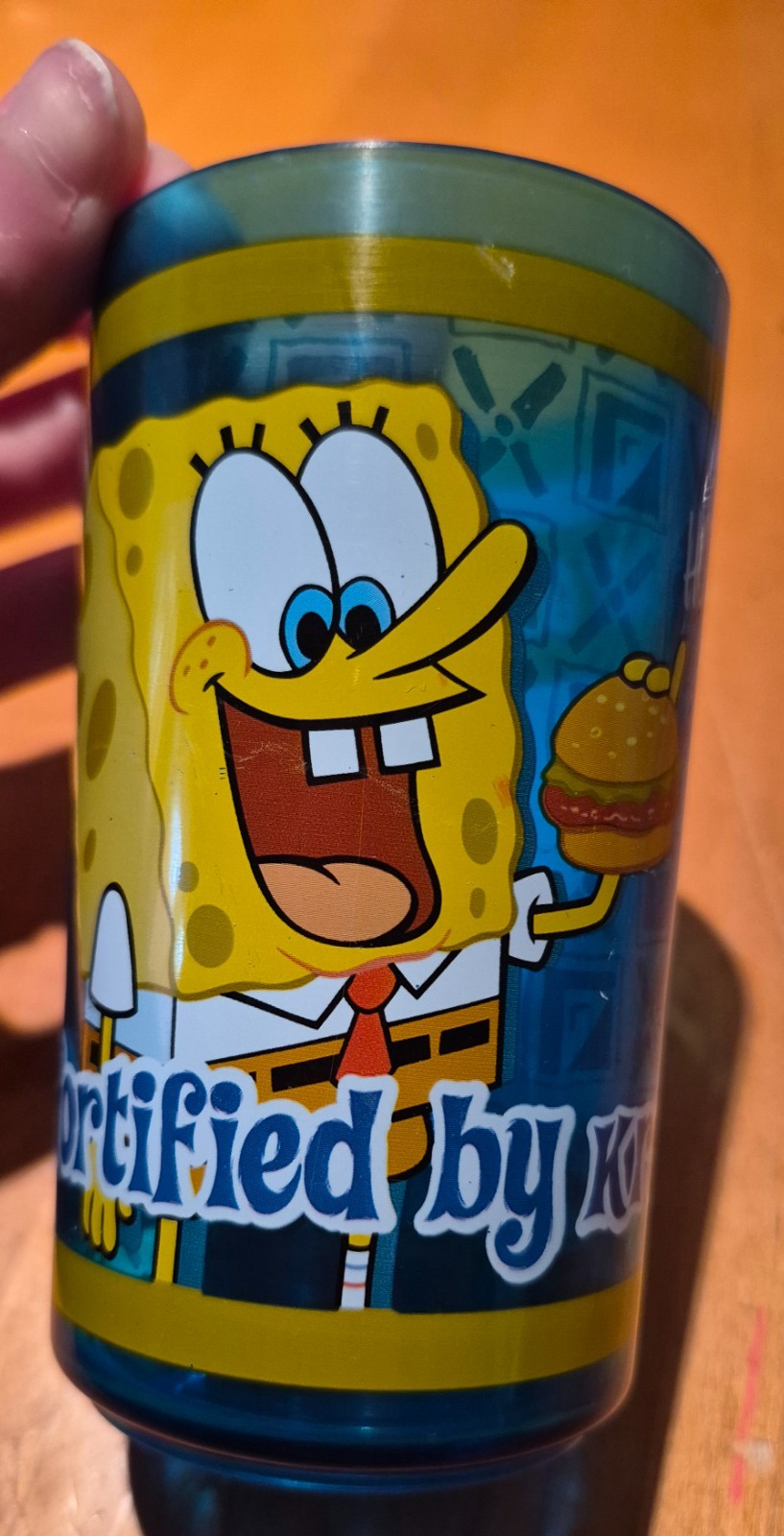 Early 2000s Zak Designs SpongeBob Plastic Drink Cup Krabby P