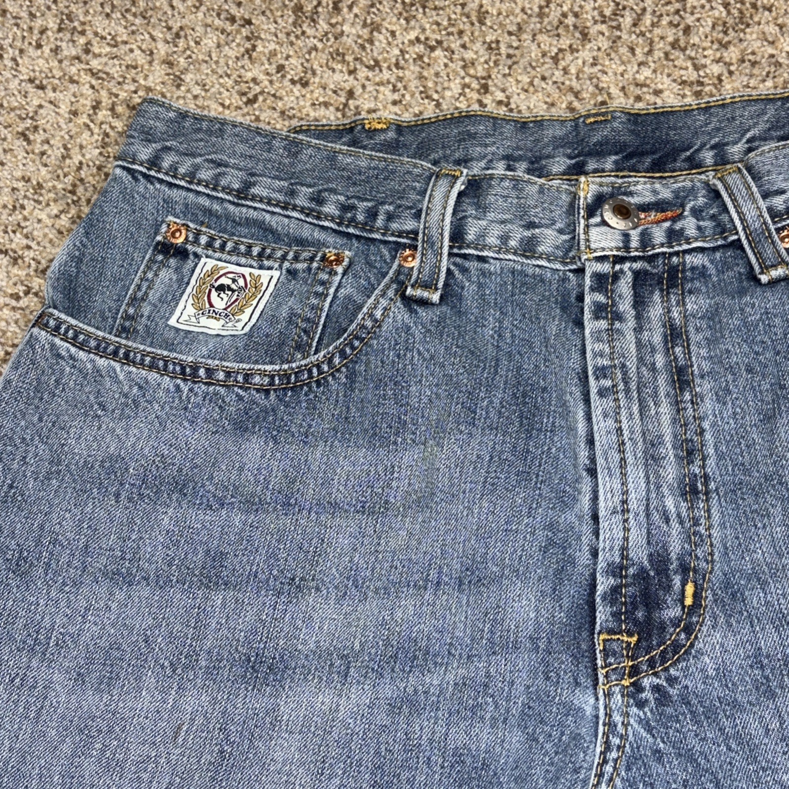 Cinch White Label Jeans Men's 36x30 Relaxed Fit Medium Stone Wash Fits 34 X 29 - View 3