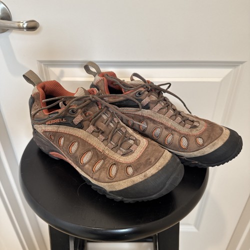 MERRELL 'Chameleon Arc 2' Brown Leather Waterproof Hiking Shoes Women's Sz. 9.5 - Picture 2 of 16