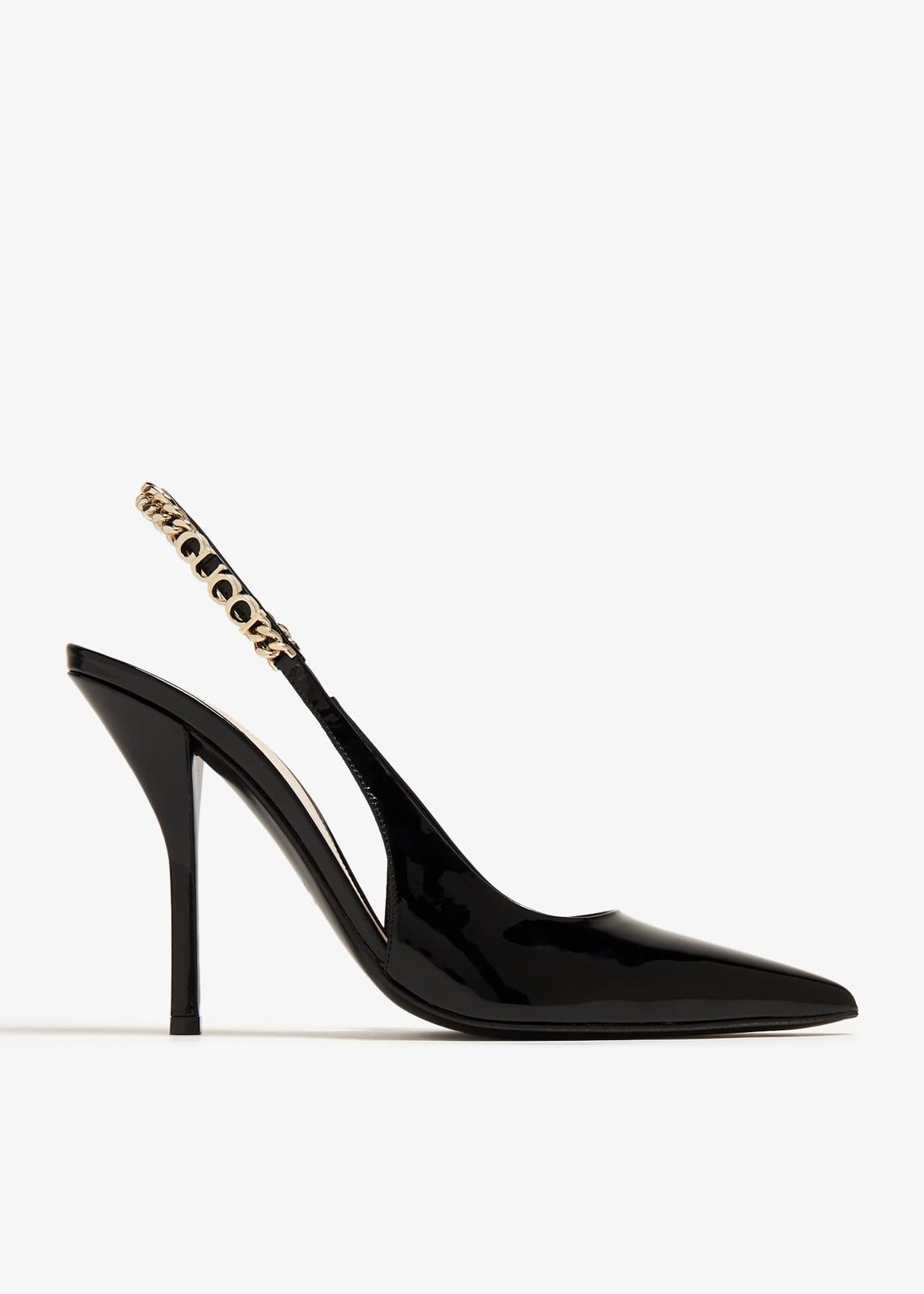 Gucci Signoria Patent Slingbacks Pumps(PLEASE REQUEST YOUR SIZE FOR PURCHASING)