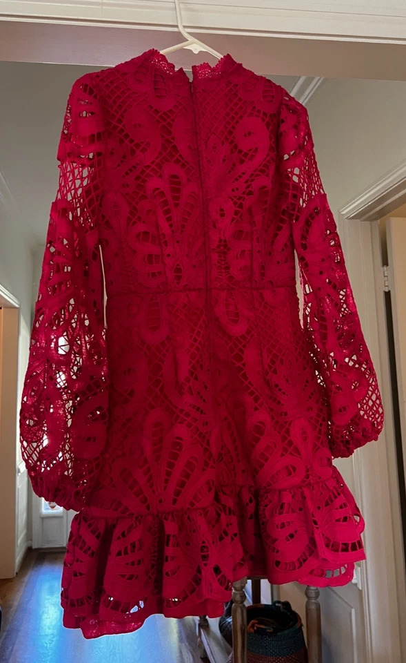 Mini Vestido Rosa Marca AQUA Manga Larga Encaje Recortado Talla S/Estilo IDL9924 – NUEVO CON ETIQUETAS Foto 3 de 4