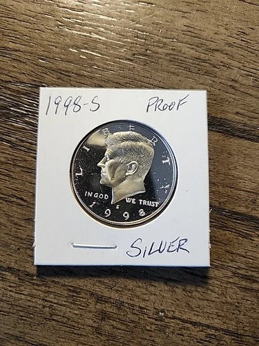 1998-S Silver Kennedy Half Dollar-Choice Gem Proof Lustrous, Free Shipping
