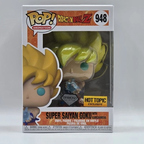 Funko Pop! Dragon Ball Z Super Saiyan Goku w/ Kamehameha #948 Hot Topic Diamond