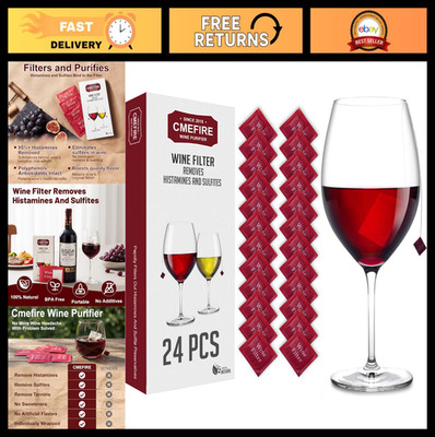 Wine Filter Bags for Histamine & Sulfite Removal - 24 Pack Wine Accessories, All