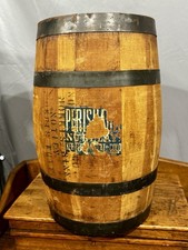 Rare Antique Wood WINE BARREL Keg Primitive COUNTRY DECOR Bar Vintage Rail Road