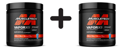 2 x MuscleTech Vapor X5 Pre-Workout, Blue Razz Freeze - 252g (99,19 EUR/kg)