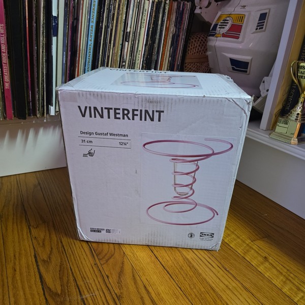 Jarrón Gustaf Westman X Ikea Vinterfint Rosa Espiral 12 1/4" Nuevo Edición Limitada
