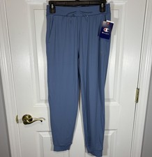 New Champion Girls Athletic Track Pants Joggers Size L XL 14 Dusty Blue MSRP 30